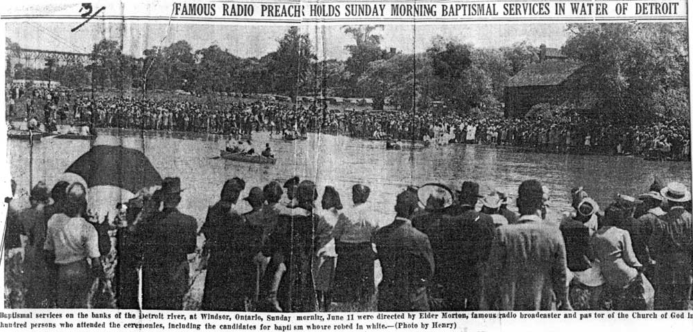Crowds Flock to River to View Baptism Ceremonies