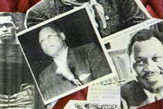 Part of display honouring Paul Robeson