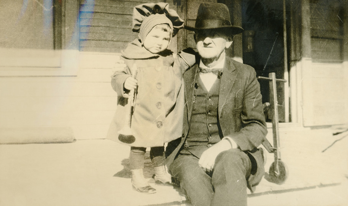 Old Man with Granddaughter in Abernathy